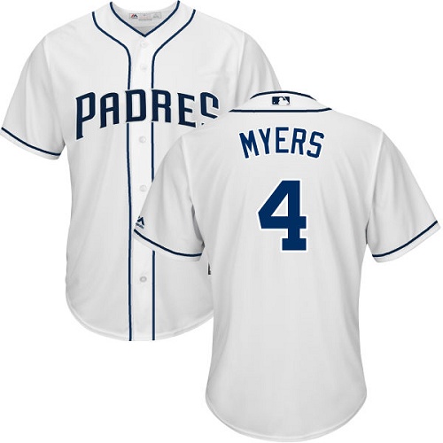 Padres #4 Wil Myers White Cool Base Stitched Youth MLB Jersey